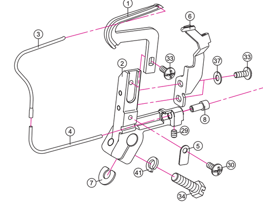 LOWER LOOPER SUPPORTER SET (NO. 1, 2, 3, 4, 5, 6, 7, 8, 29,  30, 33, 34, 37, 41) #68014636