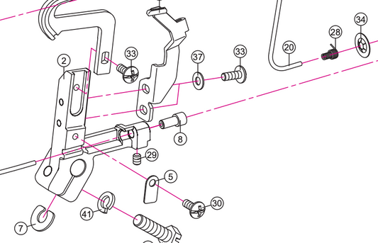 LOWER LOOPER SUPPORTER SET (NO. 2, 7, 29, 34, 41) #68016183