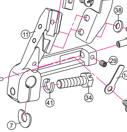COVER LOOPER SUPPORTER SET (NO. 7, 11, 29, 34, 41) #68018560