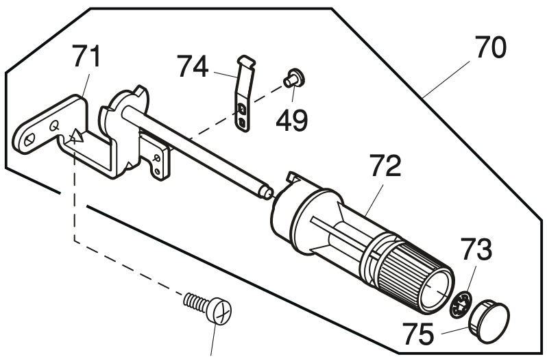 862634005 Upper feed adjusting base plate (unit)