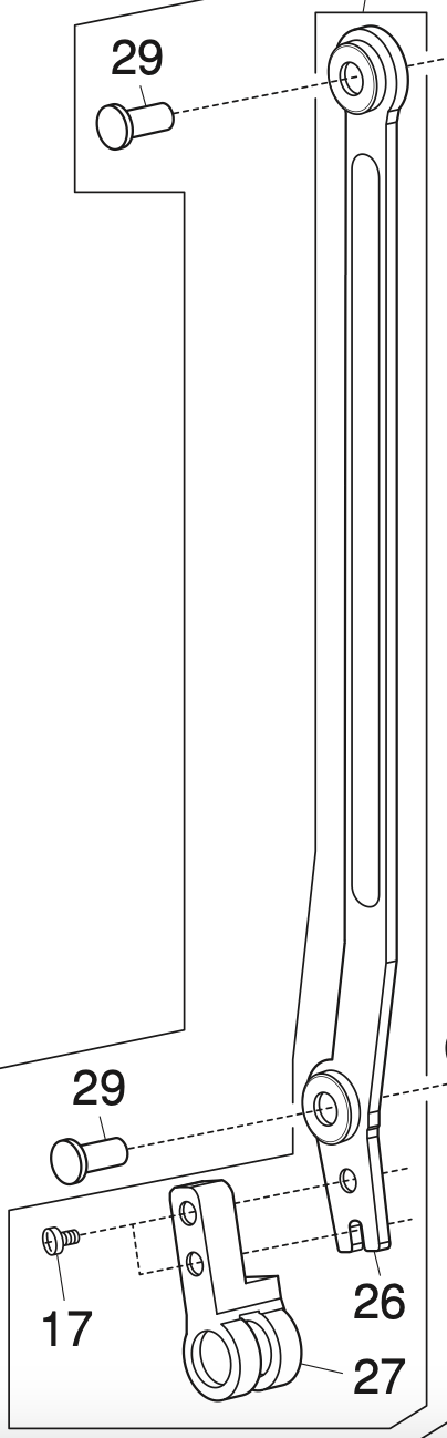 863633007 Upper freed connecting link (unit)