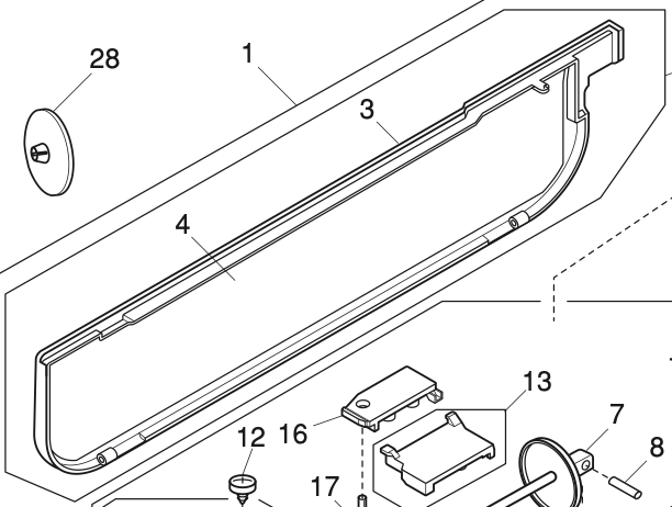 858608801 Top cover unit