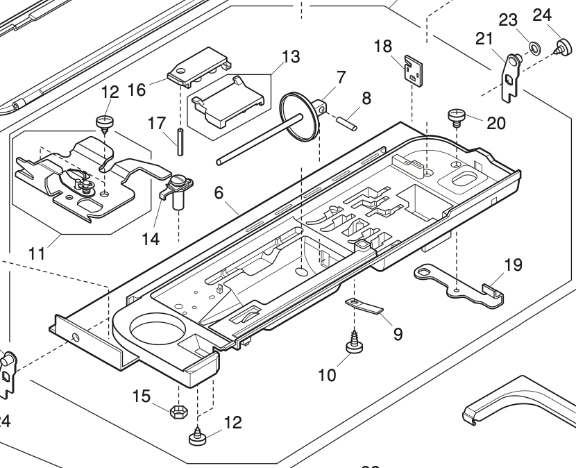 858678008 Lower top cover unit
