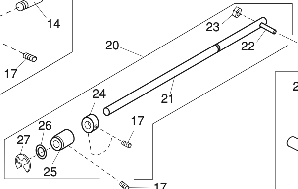 858624009 Upper feed lower shaft (unit)