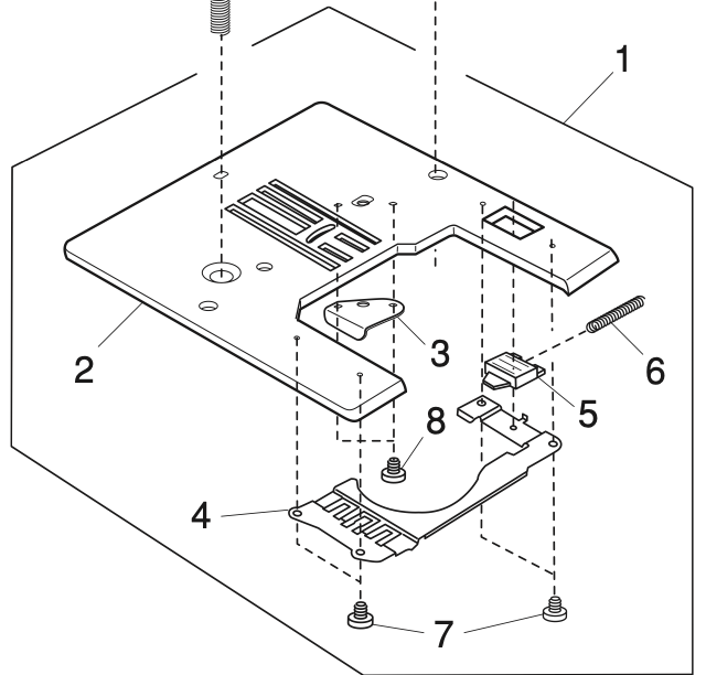 754636308 Needle plate (unit) for HD3000