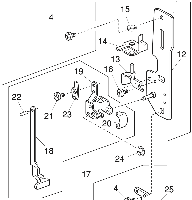 757604100 Front base plate (unit)