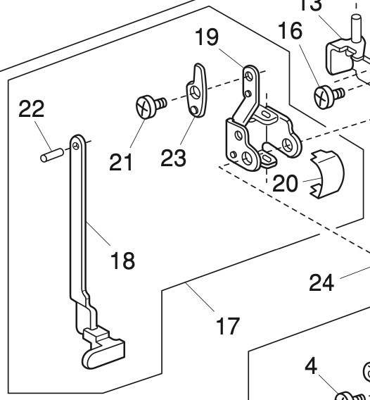 753626003 Buttonhole lever
