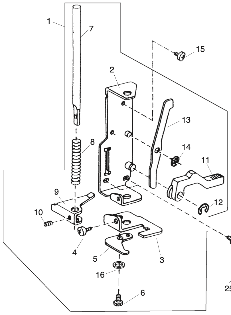 305604004 Presser bar base plate (unit)