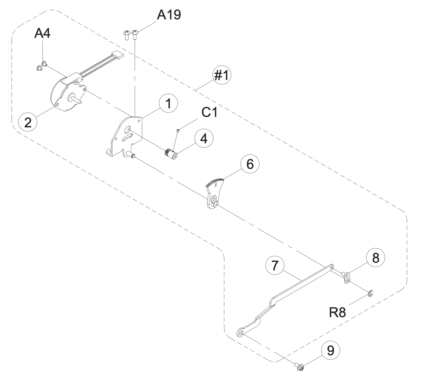 68015306 Zigzag Pulse Motor Bracket CPL