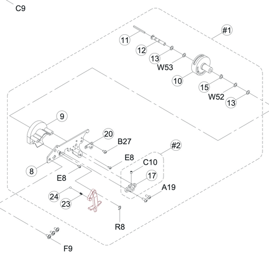 68017008 Rotary Hook Holder CPL