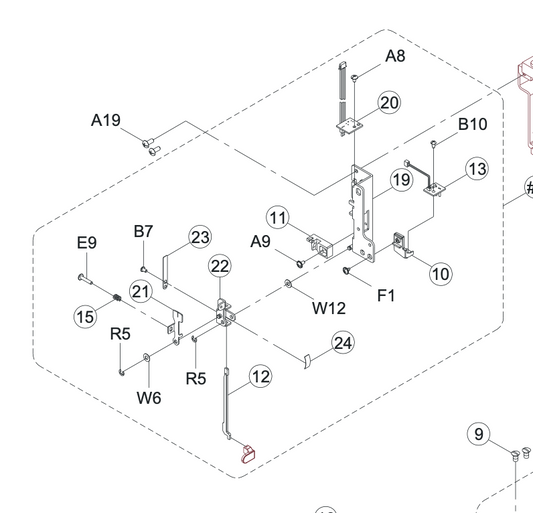 68015290 BH Lever Plate CPL