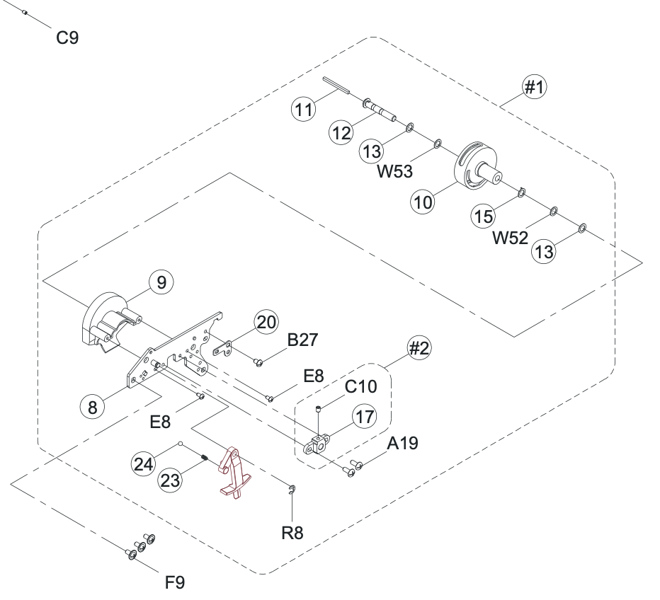 68017008 Rotary Hook Holder CPL