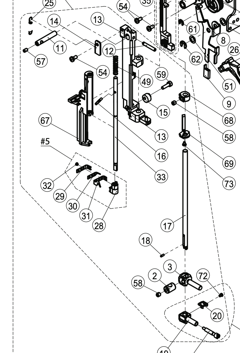 68025196 Singer SE9180 Needle Rod Assy