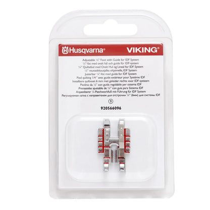 Husqvarna Viking Adjustable 1/4" Foot with Guide for IDF System #920566096