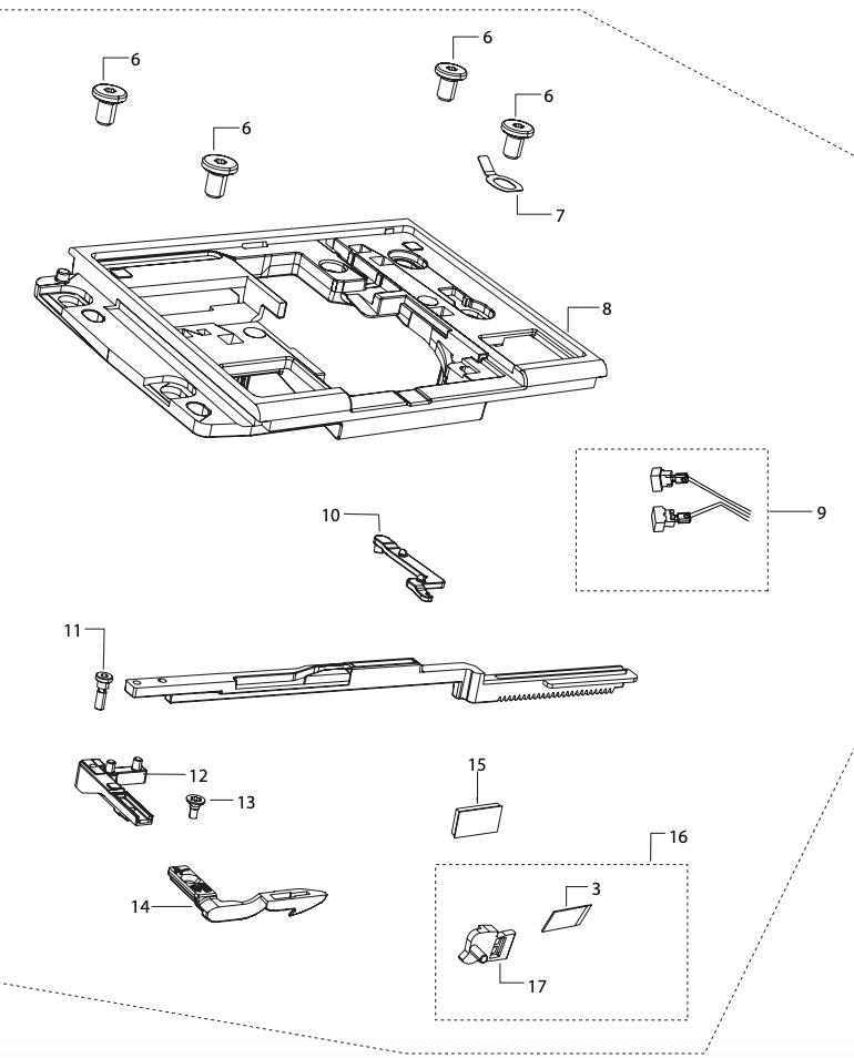 HOOK COVER CPL. CUT. AND SENS #412964002