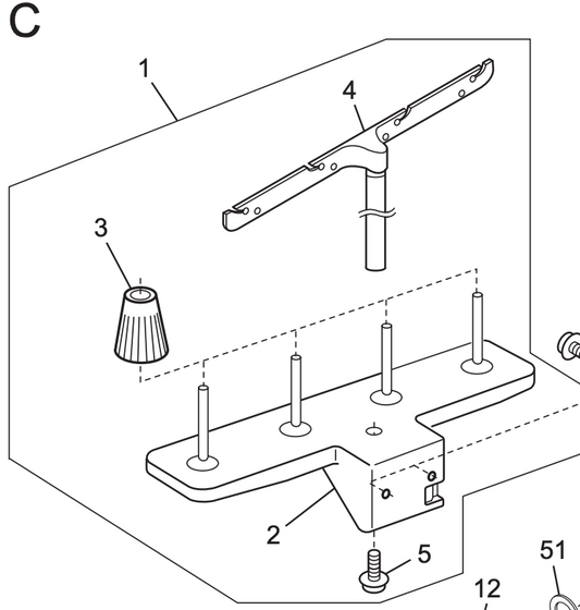 Spool stand (unit) #68012658