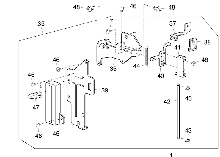 865608009 Carrying handle supporter (front) (unit)