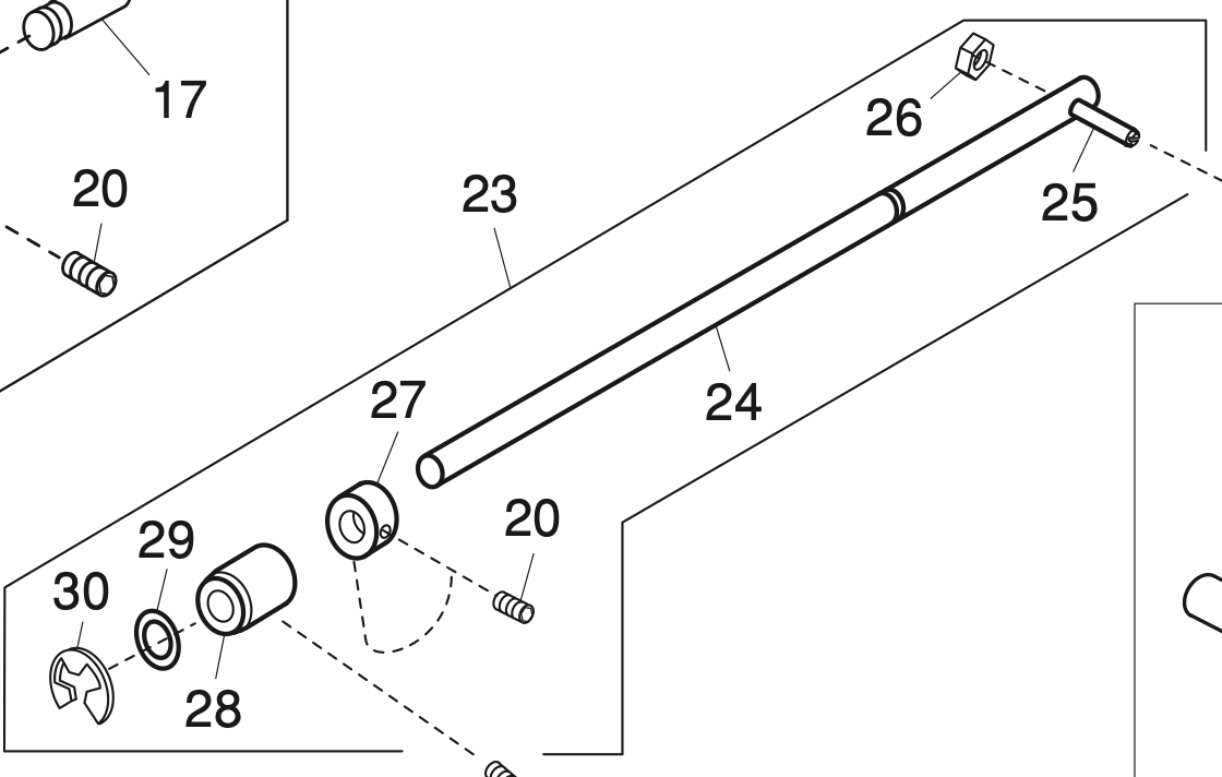 858624009 Upper feed lower shaft (unit)