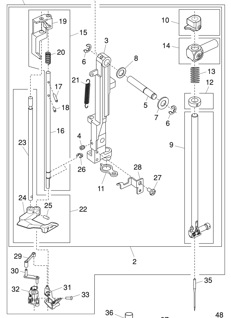 862623311 Needle bar supporter (whole unit)