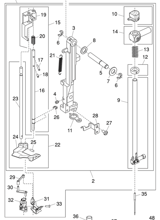 862623311 Needle bar supporter (whole unit)