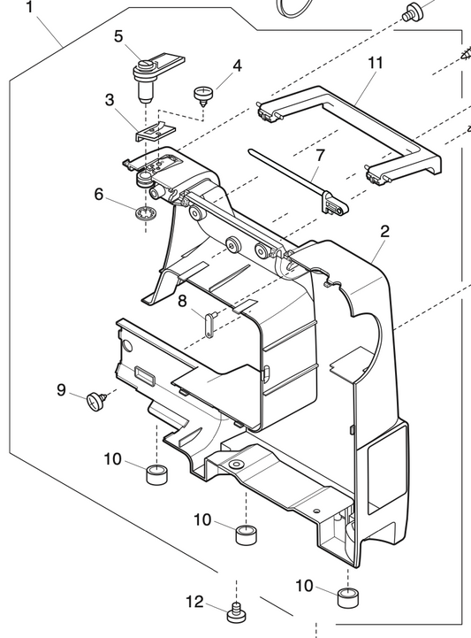 808619051 Rear cover (unit)