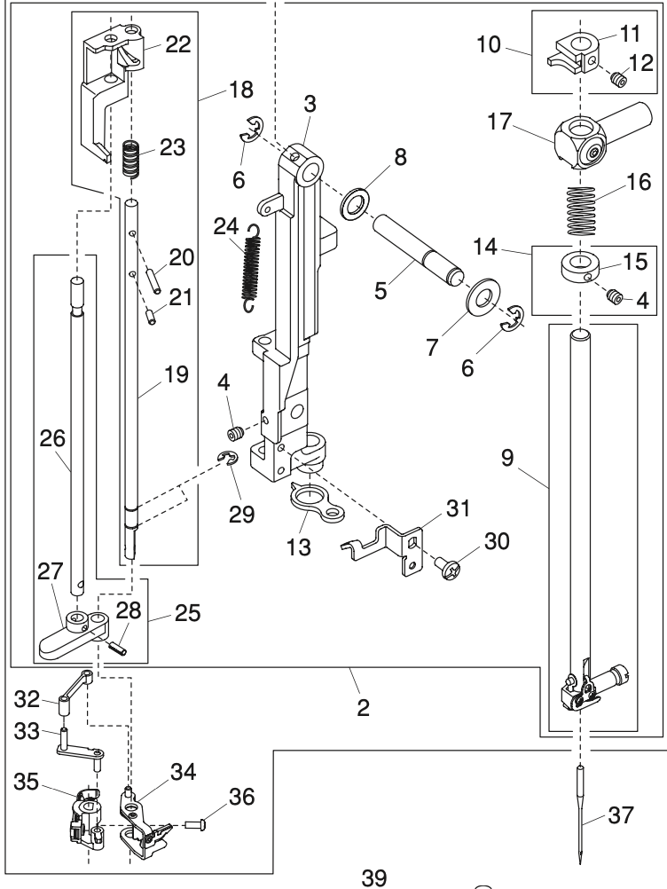 862623218 Needle bar supporter