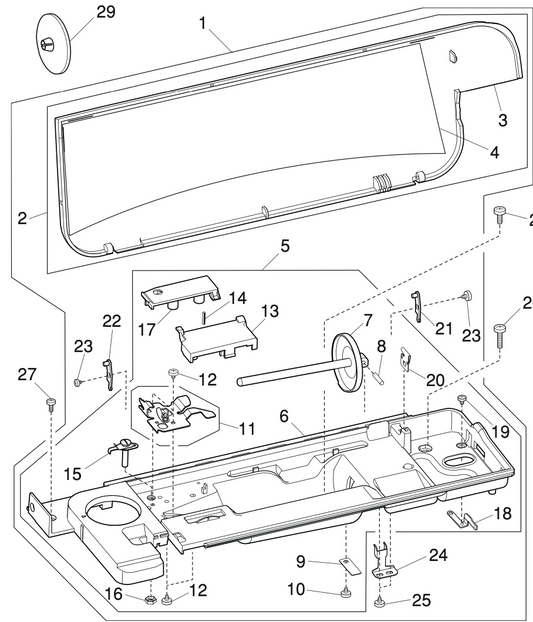 863602007 Top cover (whole unit)