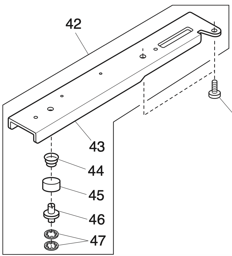 861601000 Arm sole (front cover side) (unit)