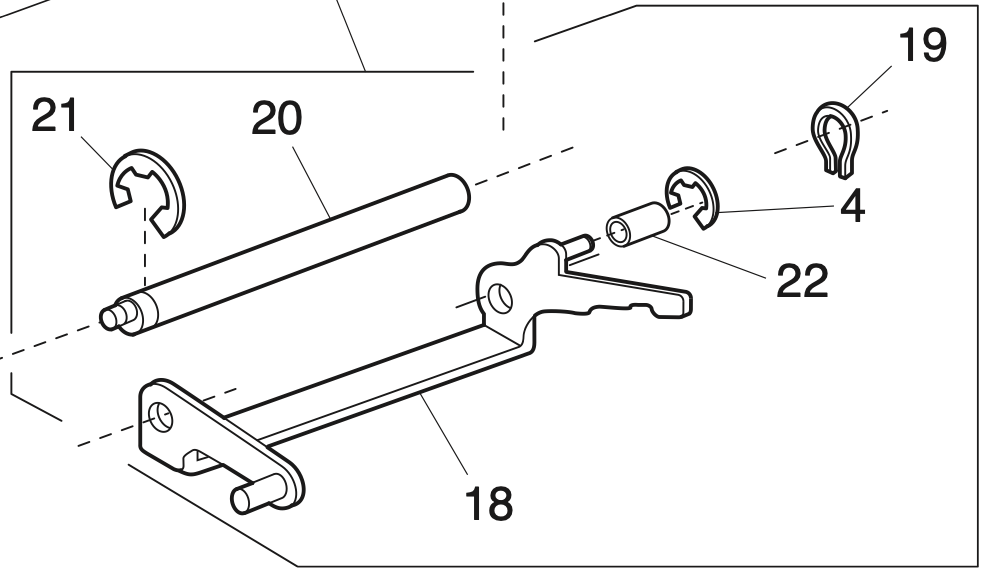 861616101 Presser foot actuator arm (unit)