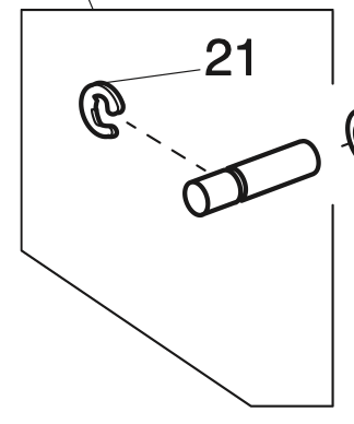 650626001 Thread take-up lever pin (unit)