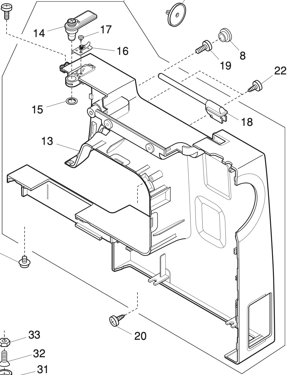 507672005 Rear cover (unit)