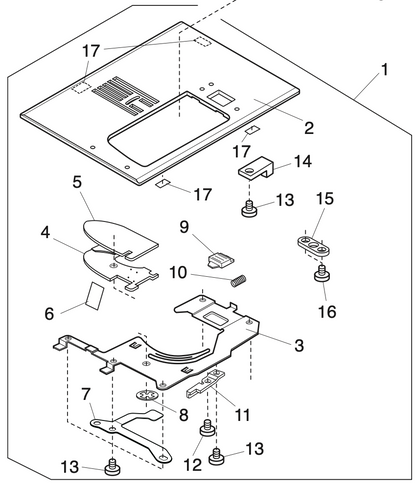 Janome Elna 867642001 Needle plate (unit)