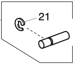 650626001  Take-Up lever Sup. Pin Unit