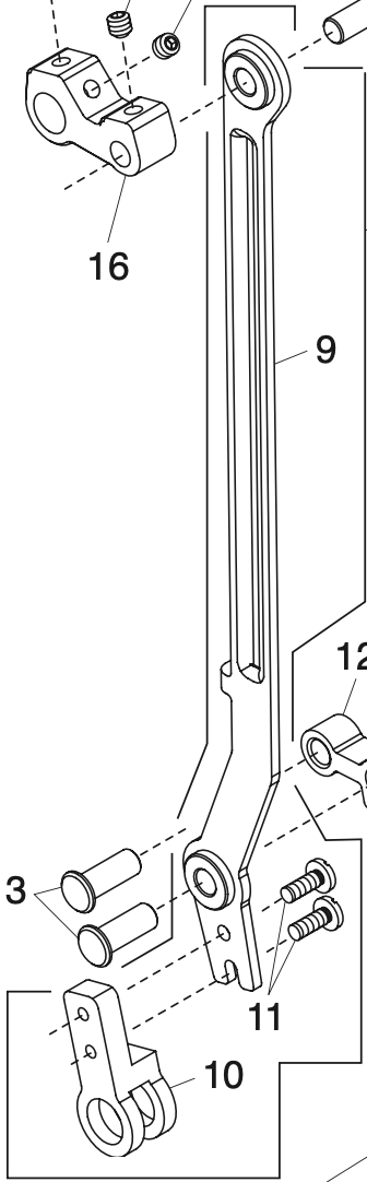 867617007 Upper feed adjusting arm (unit)