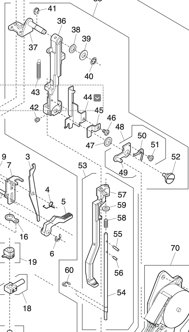 808606206 Buttonhole sensor (unit)