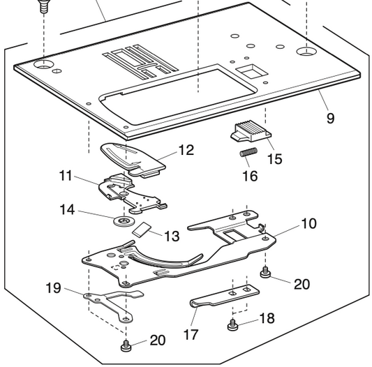 809616017 Needle plate (unit)