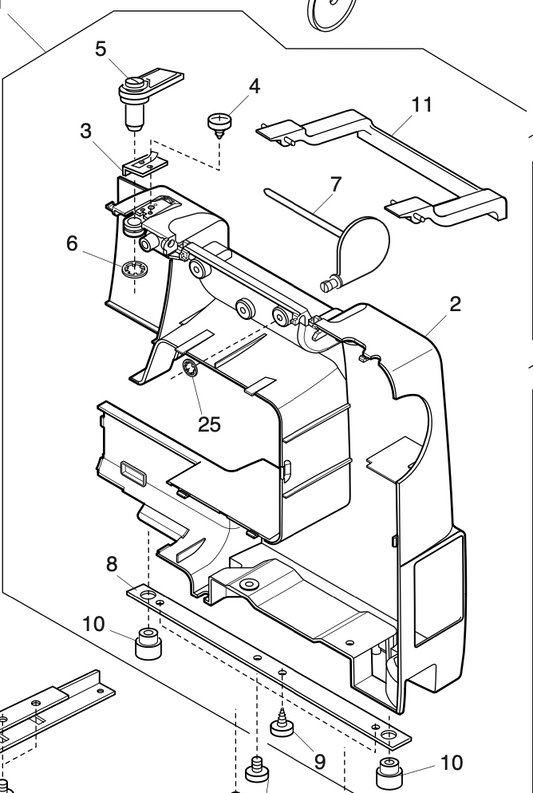 809604104 Rear cover (unit)