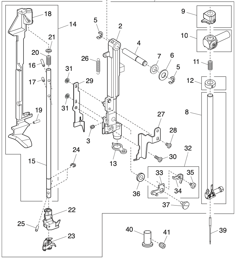 863673009 Needle bar supporter (unit)