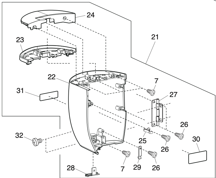 863671007 Face plate (unit)