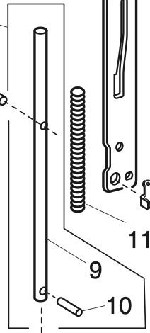 846612100 Needle threader shaft unit