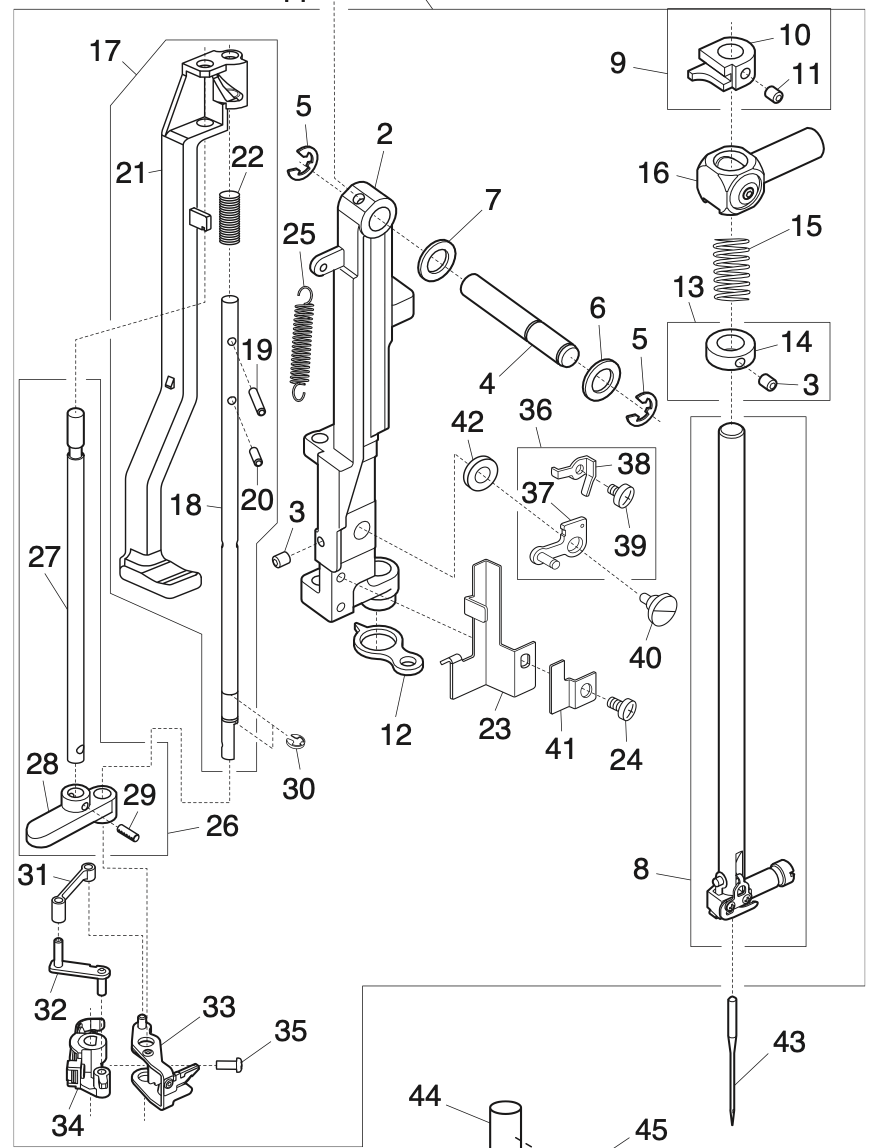 863629000 Needle bar supporter (unit)