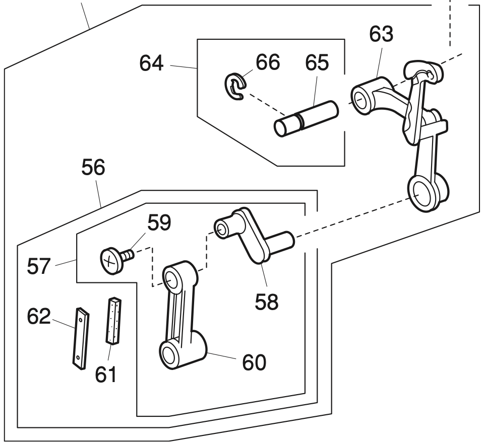 865618002 Thread take-up lever (whole unit)
