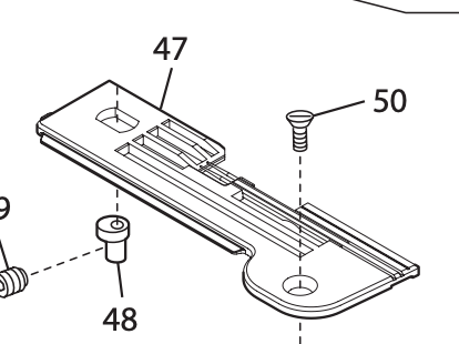 Needle plate #68011851 - PFAFF/VIKING - JANOME #799601004