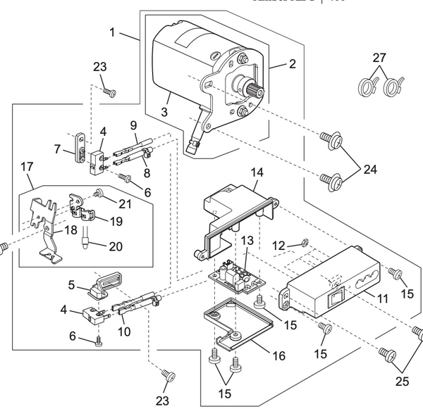 Machine socket (whole unit) 120V #68011882 – All Sewing Machine Parts