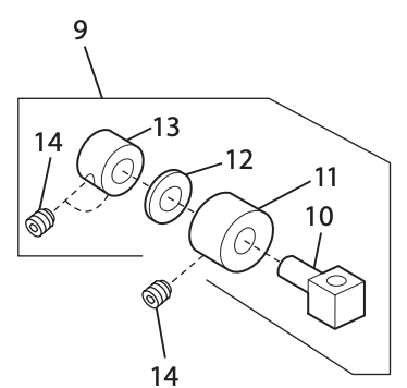 Upper looper shaft guide (unit) #68012530