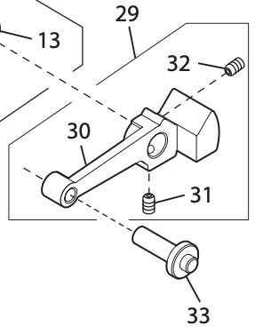 Upper looper driving arm (unit) #68012532