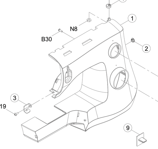 68003755 Front Cover For 3333
