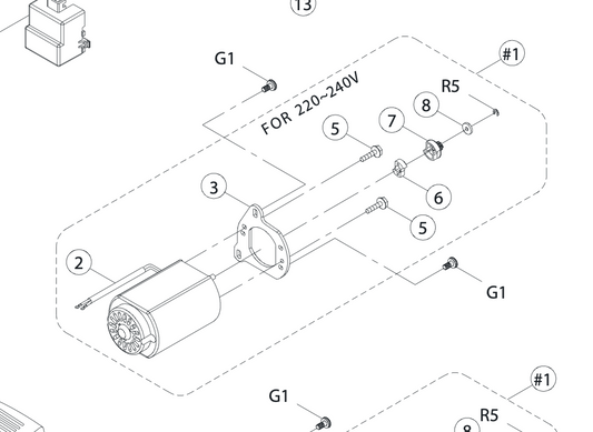 68017064 Motor CPL For 120V / US