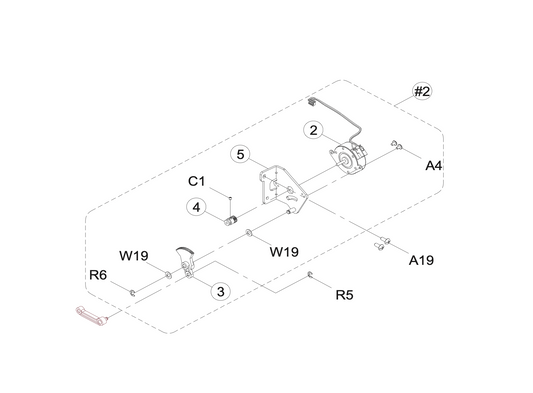 68015307 Feed Stepper Motor Bracket CPL