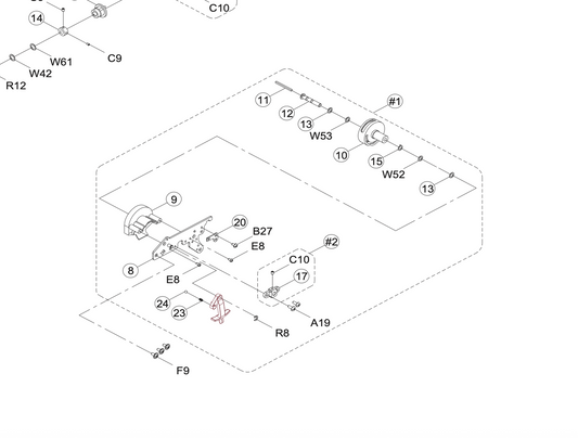 68017008 Rotary Hook Holder CPL
